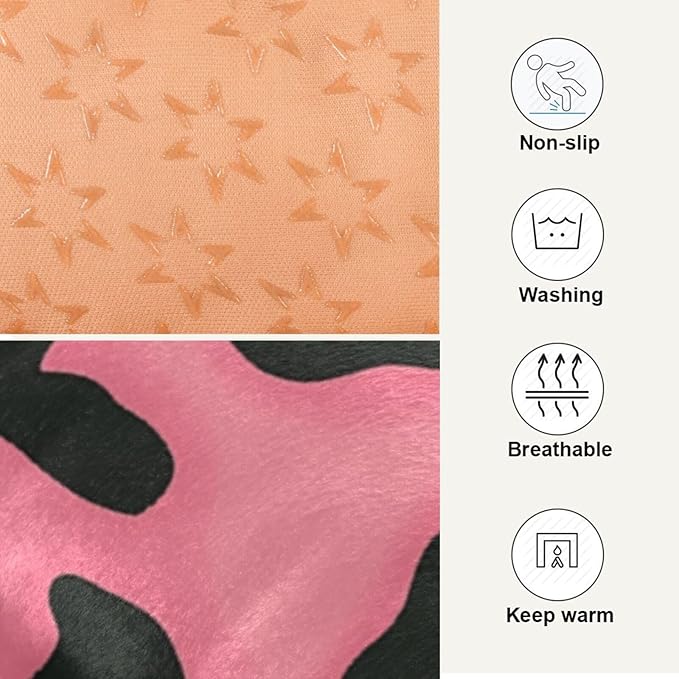 Pink Leopard Print Pet Bed Cute Dog Bed Mat Absorbing Non Slip Pad Pet Sleeping Mat for Small, Medium, and Large Dogs Puppy Cat 24 in x 18 in