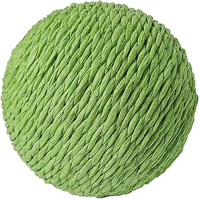 Extra Large 4-Inch Sisal Cat Ball Toy (Green)