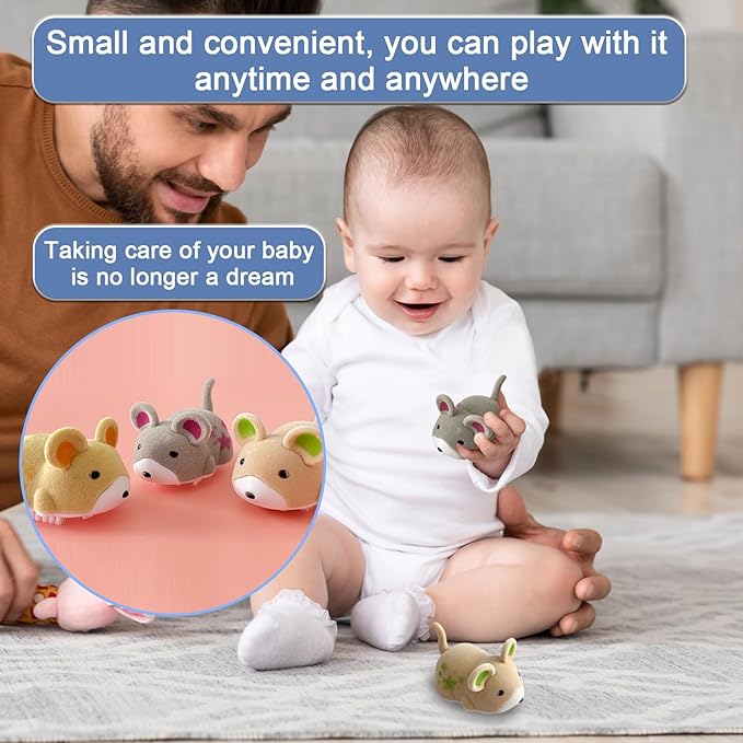 OHGOSH Vibrating Hamster, Electric Walking Hamster Toys, As A Novelty House Pet for Your Child,This Would Also Make Lovely(Children's Version (3 PCS))