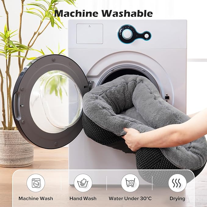 INVENHO Dog Bed Medium Size, Orthopedic Warming Soft Calming Sleeping Durable with Anti-Slip Bottom