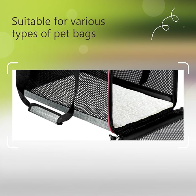 Replacement Pad for Dog Carrier Cat Carrier Pet Carrier, Plush and Rattan Mats, Double-Sided, Dog Bed Mat Crate Mat Kennel Pad 2-Pack