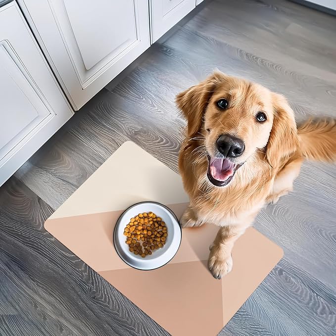 NALALAS Large Dog Mat for Food and Water, Cat Feeding Mat | Large Waterproof Dog Bowl Mat | Non-Slip Pet Food Mat for Floors | Pet Mats for Food and Water | Easy to Clean