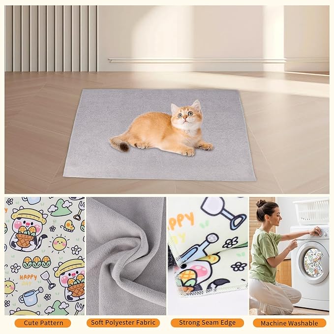 Cat Wrap for Grooming,Cat Wrap for Cutting Nails,Self-Adherent Soft Cat Blanket,Restrain the Cat to Keep Calm,Anti-Bite, Anti-Scratch, Wrap anti-Escape Grooming Bags for Cats ( within 16lbs)