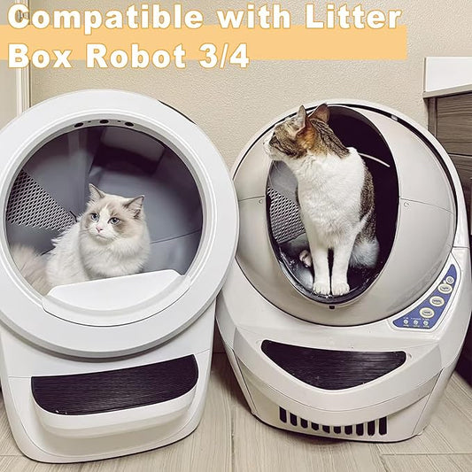 Waste Drawer Liners Bags Replacement Compatible with Litter-Robot 3/4, 60 Count Thickened Heavy Duty Cat Liner Bags with Drawstring 10-12 Gallons of Capacity