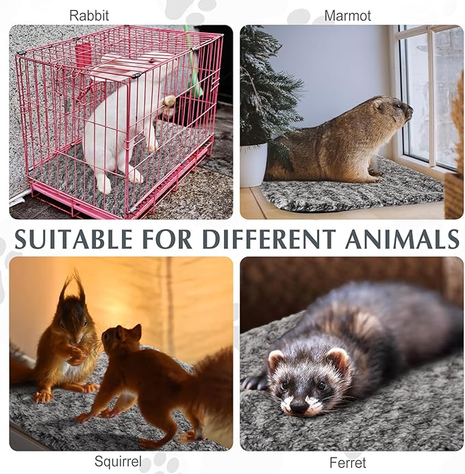 4 Pack Self Warming Cat Bed Indoor Self Heating Dog Cat Pad Washable 16 x 20 Inch Thermal Pet Kennel Pad Crate Bed Mat Reflect Body Heat for Outdoor(16 x 20 Inch,Gray)