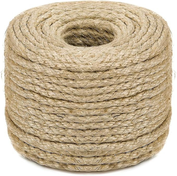 Sisal Rope for Cat Scratching Post Tree Tower Replacement for Repairing Recovering or DIY Scratcher 4mm 1000ft