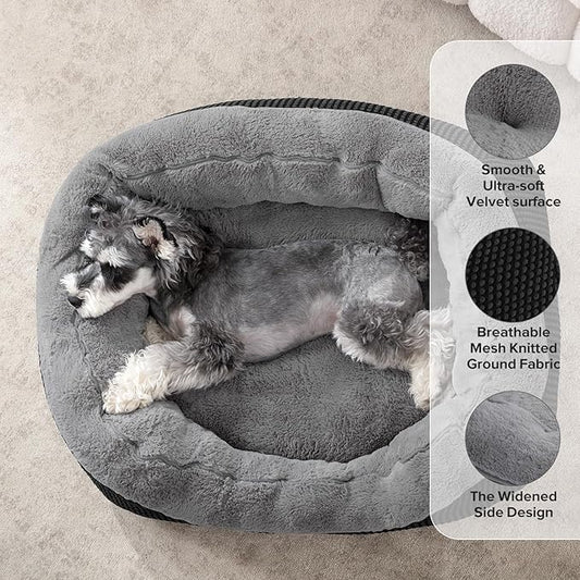 INVENHO Small Dog Bed Washable Orthopedic Calming Warming Durable Pet Bed with Anti-Slip Bottom
