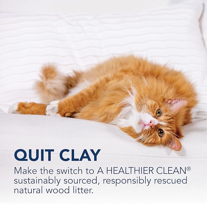 ökocat Less Mess Low Tracking Wood Clumping Cat Litter Mini- Pellets, Unscented, 14.8 pounds - Natural Ingredients, Stops Odor, Clumps Solid, 99% Dust Free, Great for Long-Hair Breeds, All Cats