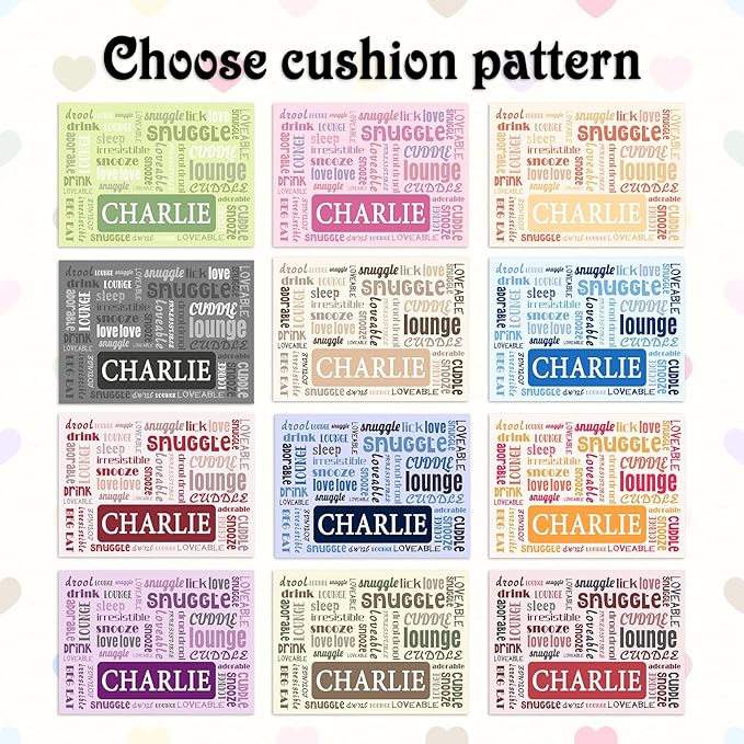 Personalized Dog Cat Feeding Mat Custom Pet Food Mat Waterproof Non-Slip Customized Puppy Name Photo Placemat Dish Rug Floor Protector Gifts for Pets Lover Pattern 4