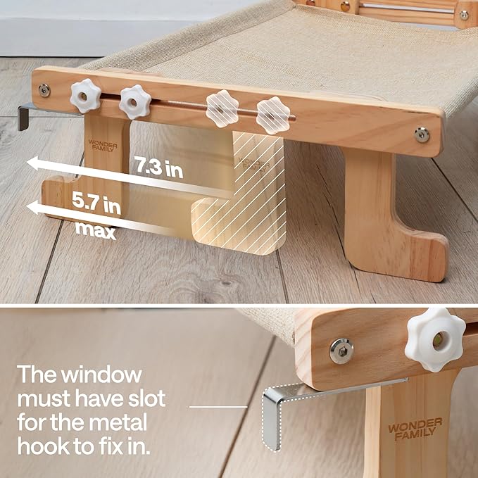 4-in-1 Cat Window Perch for Large Cats – Foldable Adjustable Pet Hammock for Window, Bed, Floor & Sill – Premium Hammock with Reinforced Design