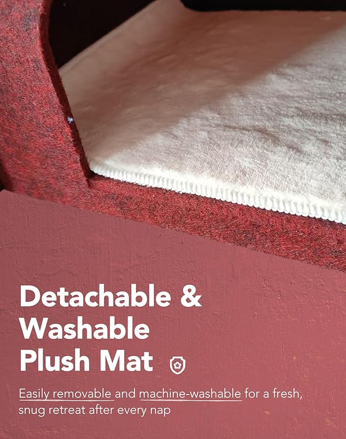 Lukamoo® Cute Cat House (Crimson Sunshine, Large)