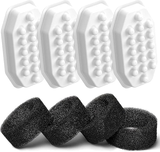 Official Cat Water Fountain Filters Replacement & Pre-Filter Sponges for 3.2L/108oz Automatic Pet Fountain Dog Water Fountain