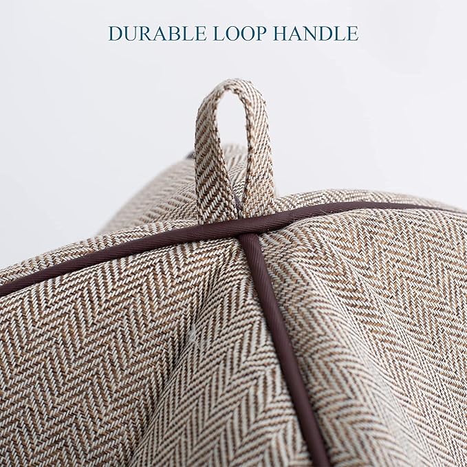 Cat Bed - Cat Cave House Tent with Washable Cushioned Pillow, Soft Kitten Beds, Pet Furniture (Large, Beige)