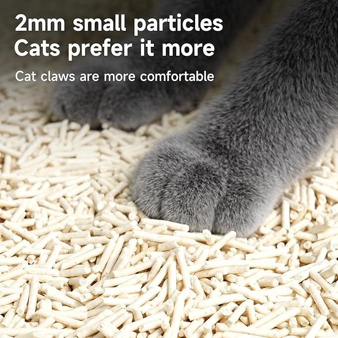 KERES Clumping Cat Litter - Odor Control, Dust-Free, Ultra Absorbent and Flushable, Free & Clean Unscented Tofu Cat Litter, Low Tracking, Safe & Natural (5.07lb*2bag)