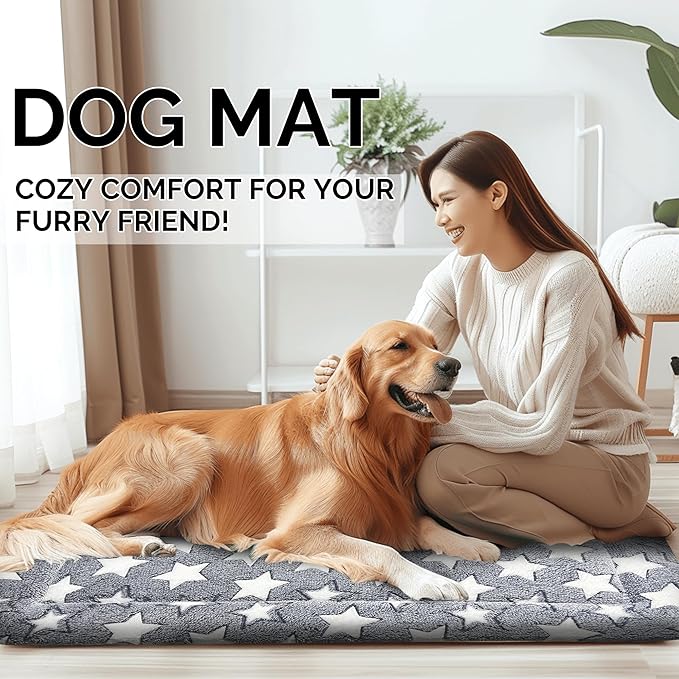 Dog Bed Mat - Comfortable Dog Kennel Pad, Multi-Purpose Dog Crate Bed & Dog Bed Mats for Dogs & Cats – Soft Dog Crate Mat & Dog Bed Crate Mat for Dog & Cat (Gray, L(35 * 23 * 1.5))