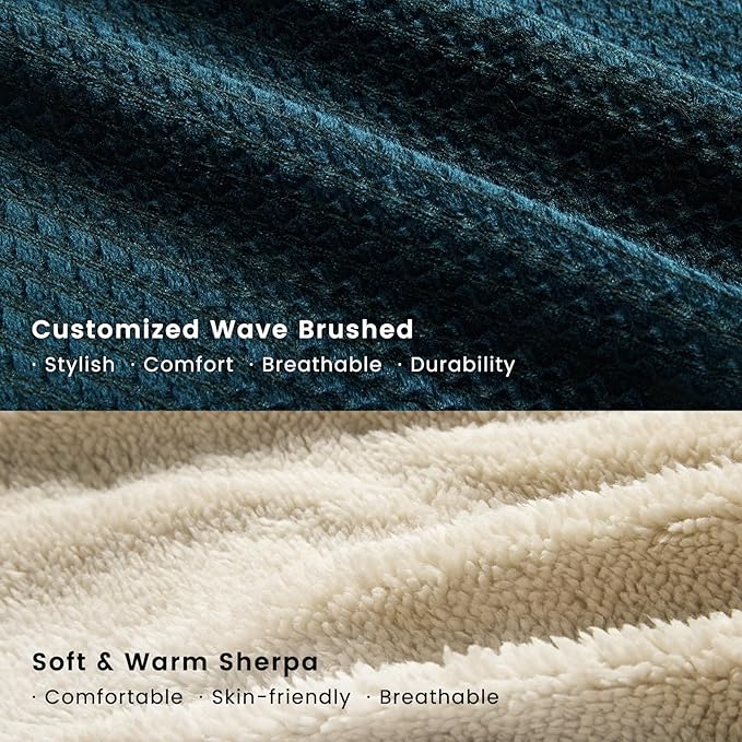 Miguel Dog Bed with Removable Cushion/Pillow for Medium Small Dogs, Washable Pet Bed with Side Easy to Wash Puppy Bed, Large Rectangle Cat Bed for Indoor Cat with Anti-Slip Bottom, Blue 25 Inch