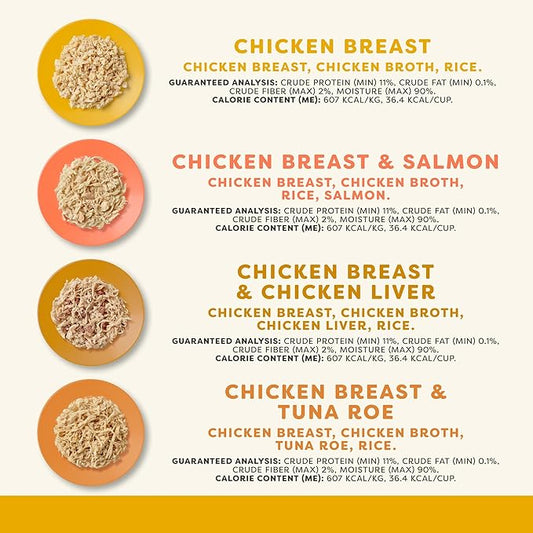 Applaws Natural Wet Cat Food, Limited Ingredient, Grain-Free, Protein with No Artificial Additives, Variety Chicken Selection in Broth (16 x 2.12 oz Easy-Open Cups)