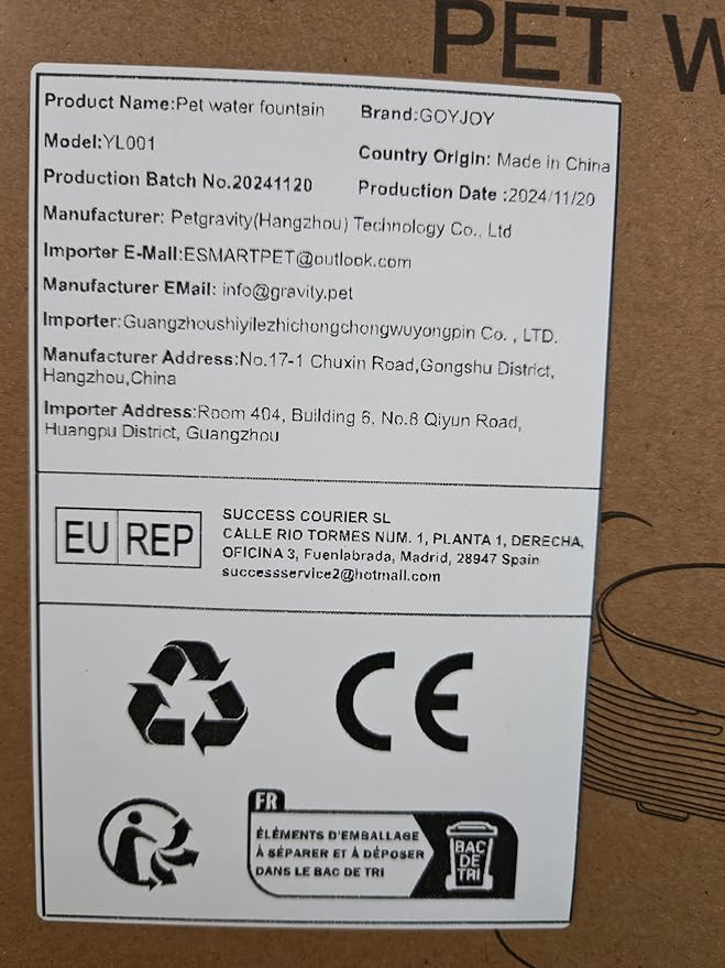 Smart Pet Water Fountain,Filterless Cat Water Fountain No Filter,3L/102oz Ultra Silent Cat Fountain, Separation Design(Includes A Silicone Food Mat)