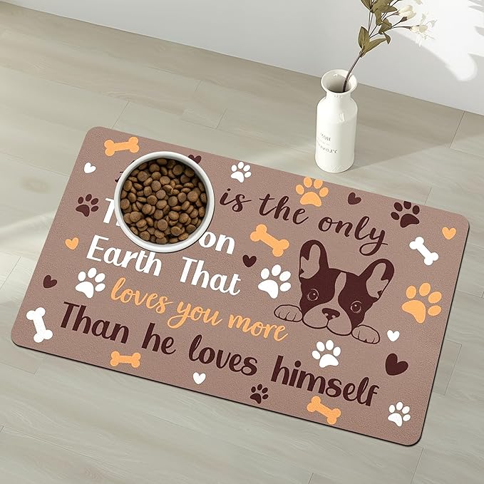 Pet Feeding Mat for Floors Waterproof Dog Mat for Food and Water Absorbent Quick Dry Non Slip mat for Cat Bowls