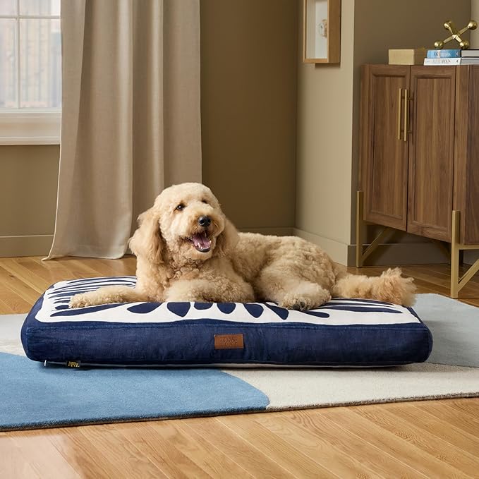 TOWN & COUNTRY LUXE CuddleTown Matisse Everwash® Pillow Pet Bed, Water Repellent Floor Pillow, Machine Washable Cover, Soft & Calming, Taupe, Large 44"x34"x4"