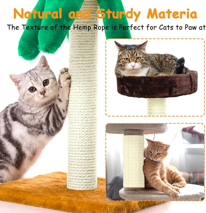 Sisal Rope for Cat Scratcher 1/4" Diameter 328 FT Cat Natural Sisal Rope for Repairing Cat Scratching Post Cat Tower Repair Rope Cat Tree Rope Replace Recovering and DIY