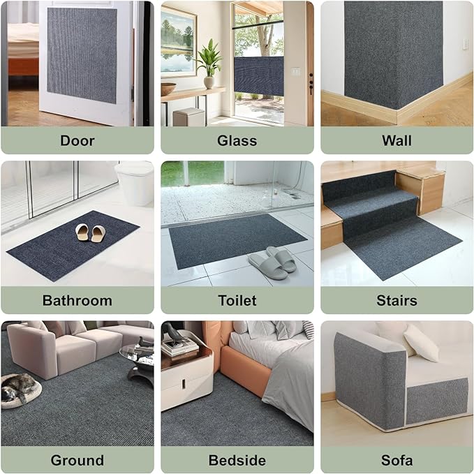 Cat Scratch Couch Furniture Protector, Adhesive Cat Scratch Pad Deterrent for Furniture, DIY Climbing Cat Scratcher Couch Protector from Cat Claws Scratching for Indoor (Light Grey, 78.7x15.8Inch)