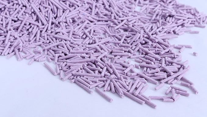 Tofu Cat Litter Lavender Scent 5.5 Lbs, Can Flush Down Toilets or drains, Low Tracking Cat Litter 2mm Pellets.