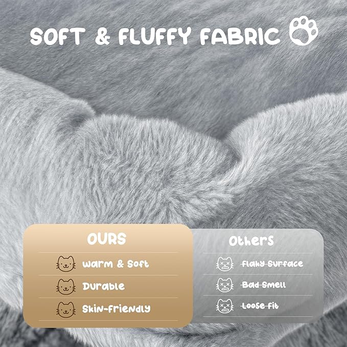 MoNiBloom 60 Inch Cat Tree Tower for Indoor Cats Large Adults, Cat Tower with Scratching Post, Multi-Level Furniture Activity Center with Cat Condo Pet Play House, Light Grey