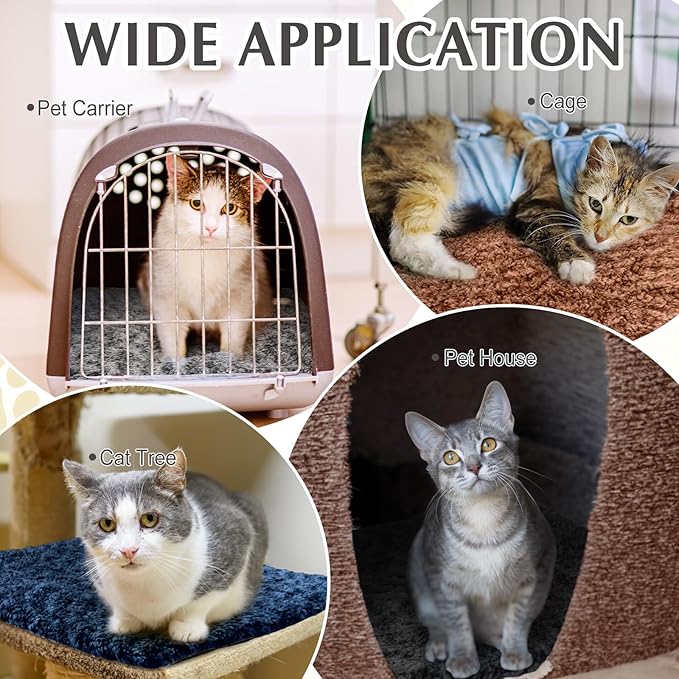 4 Pack Self Warming Cat Bed Indoor Self Heating Dog Cat Pad Washable 16 x 20 Inch Thermal Pet Kennel Pad Crate Bed Mat Reflect Body Heat for Outdoor(16 x 20 Inch,Grey,Brown,Navy Blue,Black)