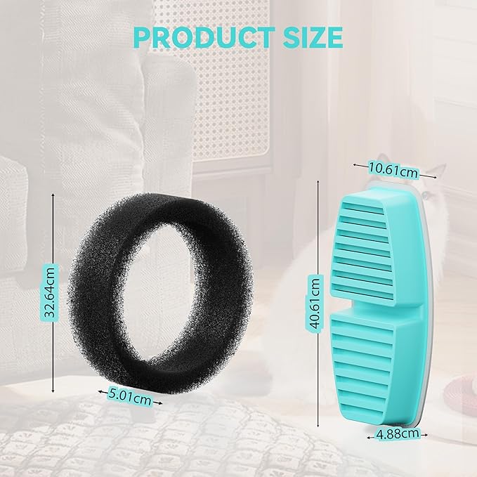 Dog Water Fountain Filter: 12 Pet Water Fountain Filters - Including 6 Pieces of Filters + 6 Pieces Sponges - Suitable for FOFNON Wired Dog/Cat Fountain