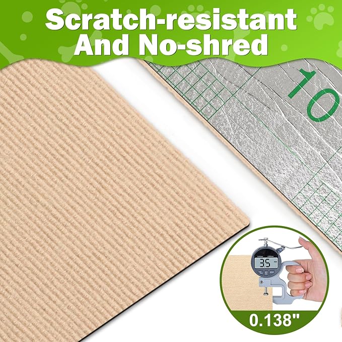 23.6x15.8 Couch Wall Corner Protection for Indoor Cats,Anti Scratch Furniture Protector from Cats Scratching,Trimmable Climbing Cat Scratcher Pad Play Mat Easy Use for Cat Board/Door/Carpet