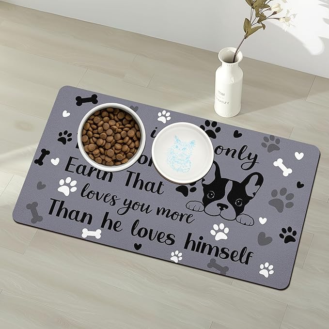 Pet Feeding Mat for Floors Waterproof Dog Mat for Food and Water Absorbent Quick Dry Non Slip mat for Cat Bowls