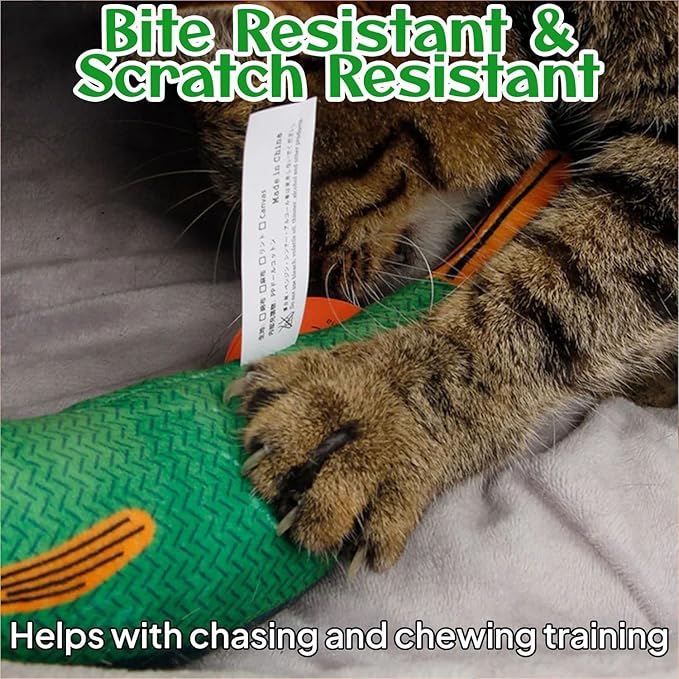 Fish-Shaped Cat Toys โ Soft Plush Chew Toys for Indoor Cats, Durable Kicker Toys for Interactive Play, Promotes Exercise and Mental Stimulation โ 3 Pack