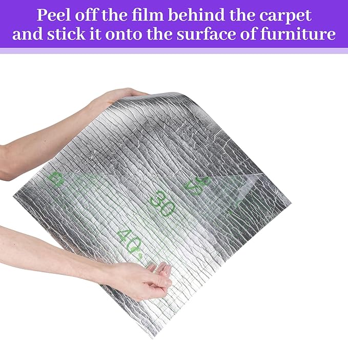 Uranshin Trimmable Self-Adhesive Scratch Mat - Carpet Covered Cat Scratch Post & Furniture Protector (78.7"x15.8")