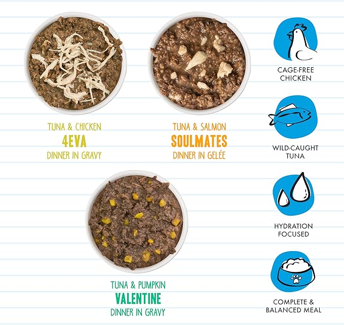 Weruva BFF Minced Natural Wet Cat Food, Big Feline Feast Variety Pack, 10oz Can, Pack of 12