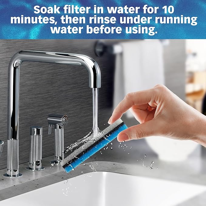 PET STANDARD Premium Water Filter Compatible with NPET® WF020 Water Fountain. Rectangular-Shaped, Washable Pet Fountain Filters with Triple Filtration System, Pack of 12