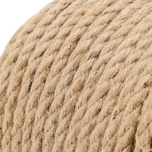 Sisal Rope for Cat Scratching Post Tree Tower Replacement for Repairing Recovering or DIY Scratcher (Natur, 10mm 50ft)
