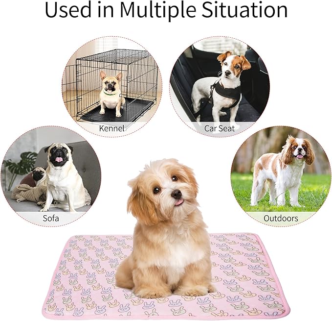 NACOCO Pet Cooling Mat Cat Dog Cushion Pad Summer Cool Down Comfortable Soft for Pets and Adults (M, Pink)