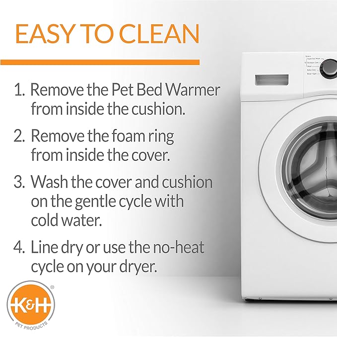 K&H Pet Products Thermo-Kitty Bed Deluxe Heated Cat Bed for Smaller Kitties - Indoor Heated Pet Bed for Dogs & Cats, Covered Cave Pet Tent, Machine Washable, Safety Listed - Small 16in Tan/Leopard