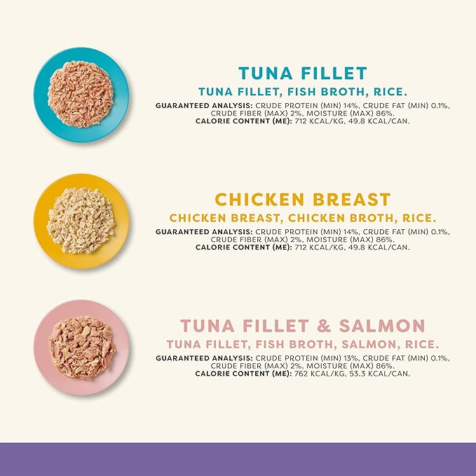 Applaws Natural Wet Canned Cat Food, Made with Limited and Natural Ingredients, Real Protein with No Artificial Additives, Variety Pack in Broth (16 x 2.47oz Cans)