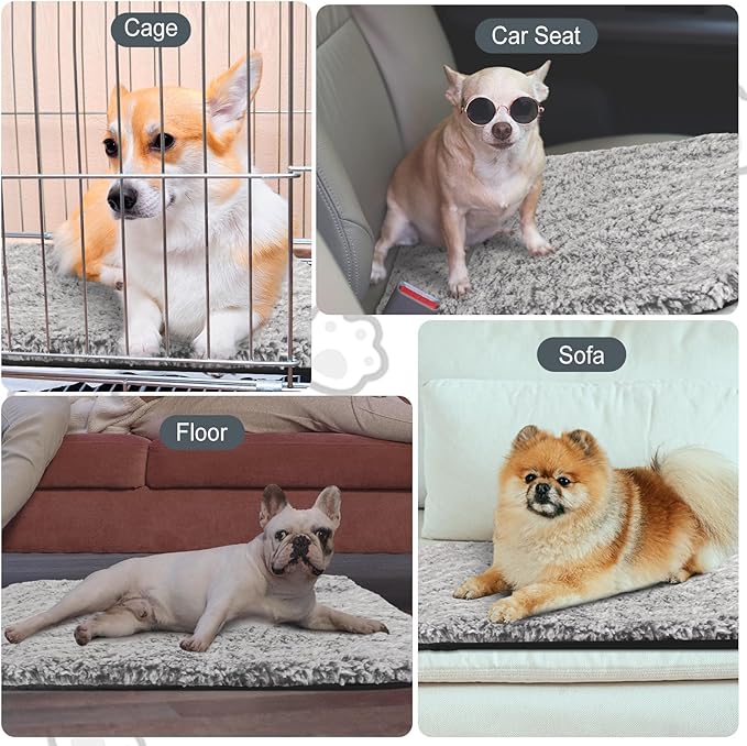 4 Pack Self Warming Cat Bed Indoor Self Heating Dog Cat Pad Washable 16 x 20 Inch Thermal Pet Kennel Pad Crate Bed Mat Reflect Body Heat for Outdoor(45 x 28 Inch)