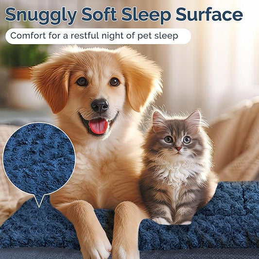 Dog Beds Crate Pad, Dog Bed Mat for Large Dogs Sleeping, Soft, Durable, Washable & Anti-Slip Crate Pads, Reversible Kennel Mat L(35”*23“*1.5”)