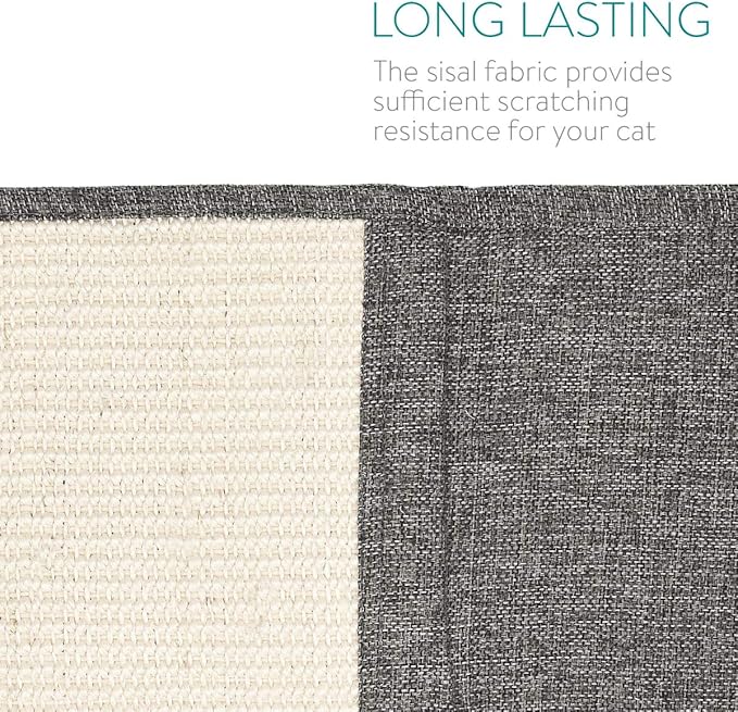 Navaris Cat Scratch Mat - Natural Sisal Furniture Protector Scratching Pad Carpet of Couch, Sofa, Chair