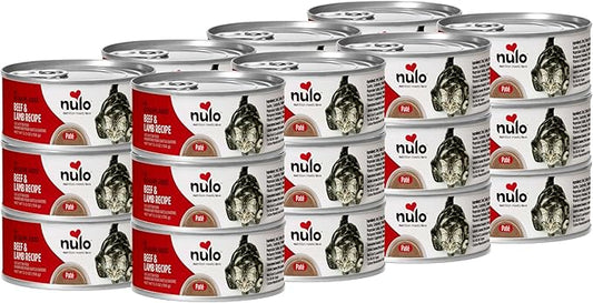 Nulo Beef & Lamb Recipe Pate Wet Canned Cat Food, 5.5 Ounce (Pack of 24)