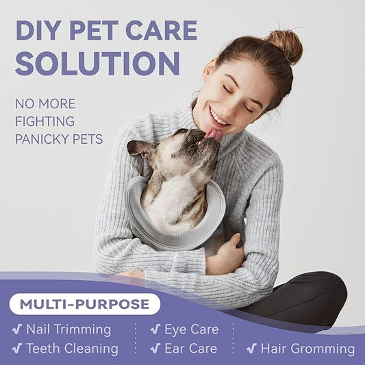 Dog Grooming Hammock Harness for Dogs & Cats with Pet Nail Clipper Trimmer - Cat Hanger Sling for Trimming Clipping Nails- Dog Hammock Restraint Bag for Small Medium Large pet ( Grey XL )