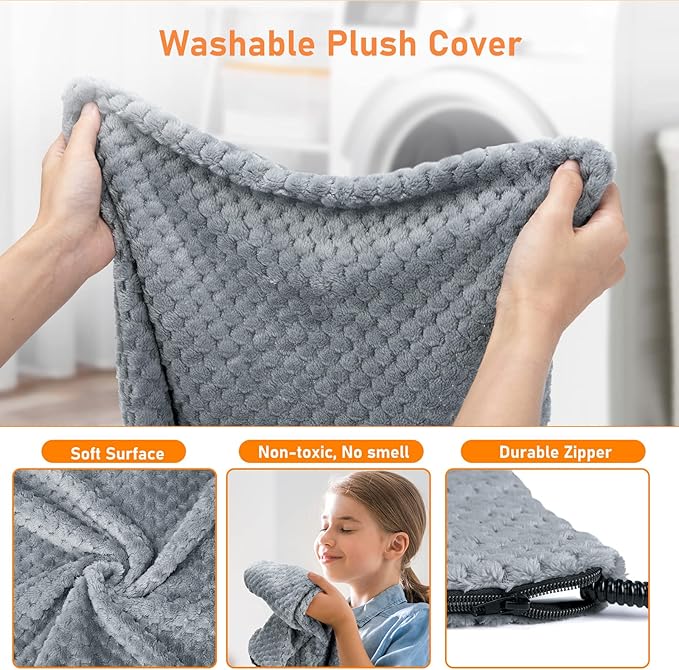 INVENHO Pet Heating Pad for Cats & Dogs, Waterproof, Adjustable Temp with Timer, Electric Pad (L: 35" x 24")