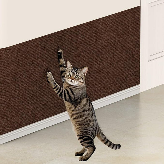 198.6x15.8 Cat Wall Scratcher Mat with Nano Tape,Anti Cats Scratch Furniture Couch Carpet Corner Protector for Indoor,Trimmable Cat Scratching Pad Board Sofa Replacement