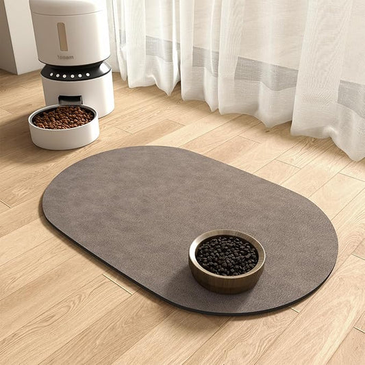 MontVoo Absorbent Dog & Cat Food & Water Bowl Mat - Quick Dry, No Stains, Easy Clean, Anti-Leakage & Anti-Slip, Pet Supplies