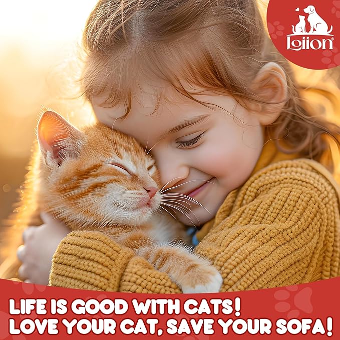 Cat Scratch Furniture Protector - Anti-Slip, Waterproof Sofa Cover to Keep Cats Off, Pet-Friendly Couch Protectors for 3 Cushion Couch, Khaki Anti-Scratch Couch Cover for Pets and Kids 150"X71"