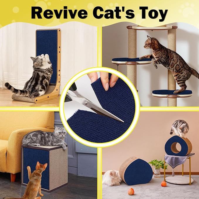 Bed Cat Scratcher Pad,47.2"x15.8"Cat Scratching Mat,Self-Adhesive Trimmable Anti Scratch Bed Couch Wall Corner Furniture Protector from Cat Claws,Easy Use for Cat Carpet/Door/Post